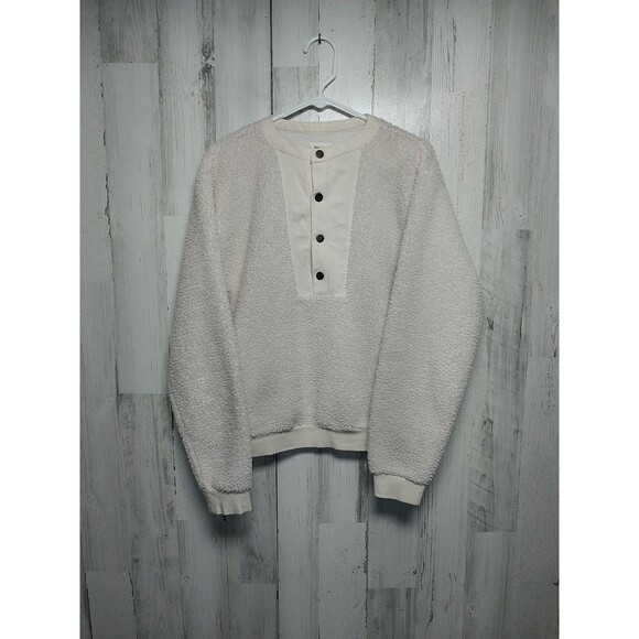 World Market Women's Ivory Sherpa Pullover  O/S - Picture 1 of 6